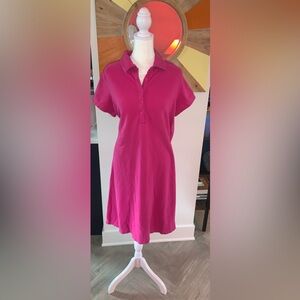 Lands' End Fuchsia Polo Dress